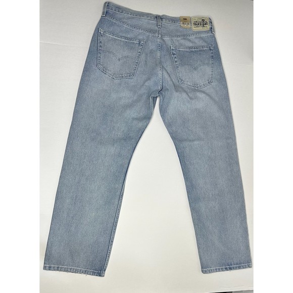Levi’s silvertab relaxed straight leg Jeans mens 32 X 32 Light Wash Distressed - Picture 3 of 5